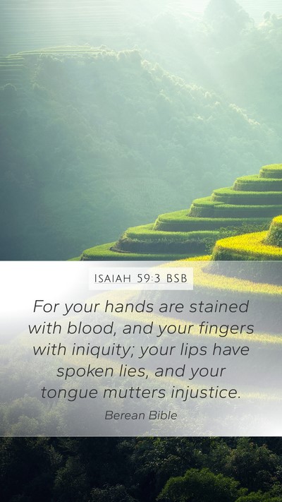 Isaiah 59:3 BSB Bible Verse Image