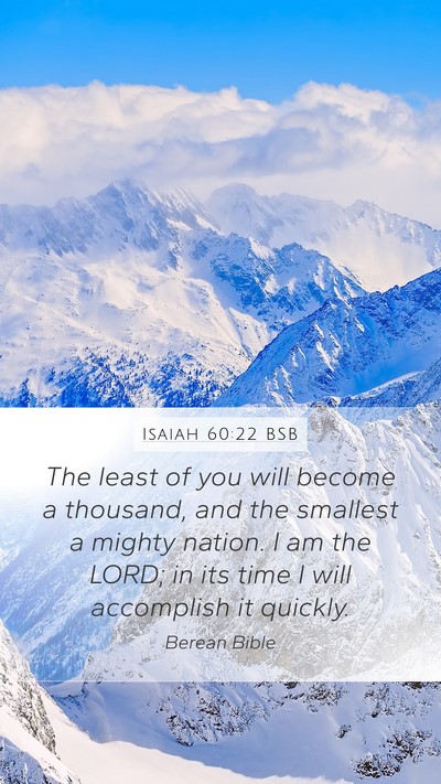 Isaiah 60:22 BSB Bible Verse Image