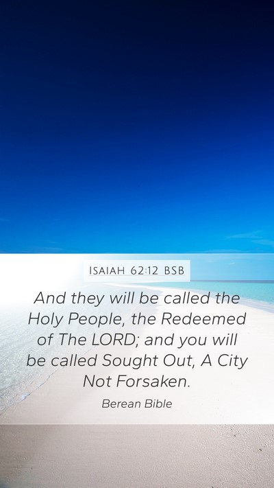 Isaiah 62:12 BSB Bible Verse Image