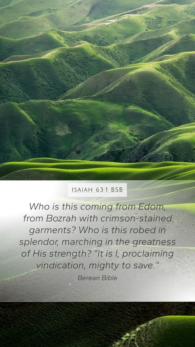 Isaiah 63:1 BSB Bible Verse Image