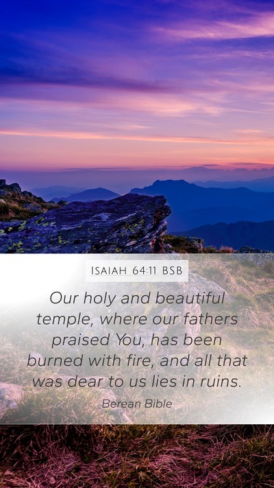 Isaiah 64:11 BSB Bible Verse Image