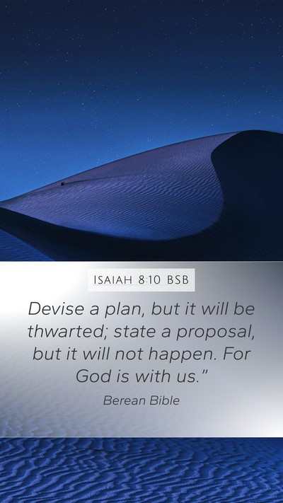 Isaiah 8:10 BSB Bible Verse Image