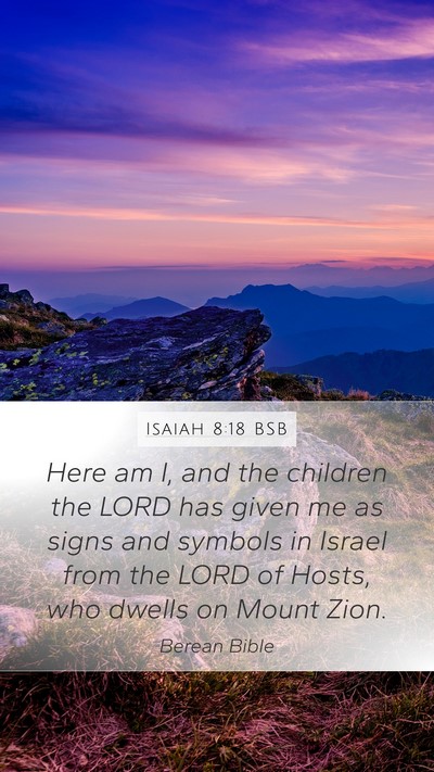 Isaiah 8:18 BSB Bible Verse Image