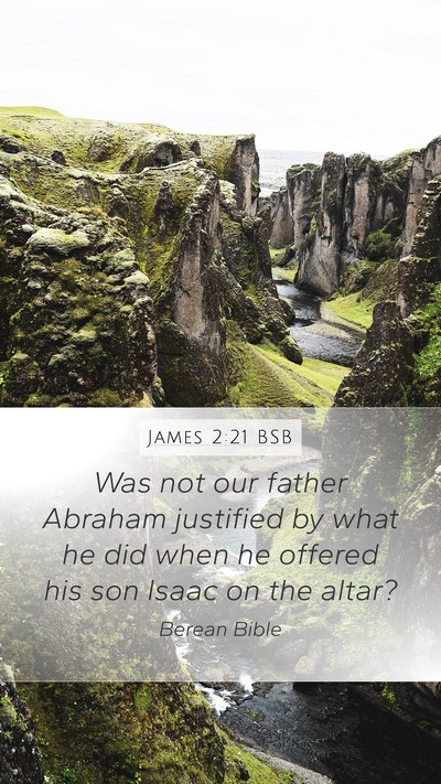 James 2:21 BSB Bible Verse Image