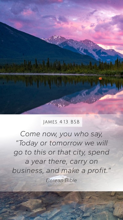 James 4:13 BSB Bible Verse Image