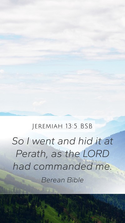 Jeremiah 13:5 BSB Bible Verse Image