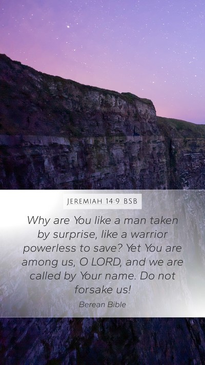 Jeremiah 14:9 BSB Bible Verse Image