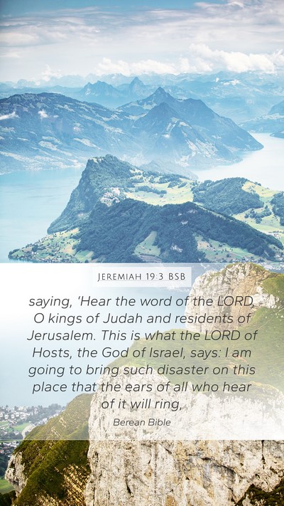 Jeremiah 19:3 BSB Bible Verse Image