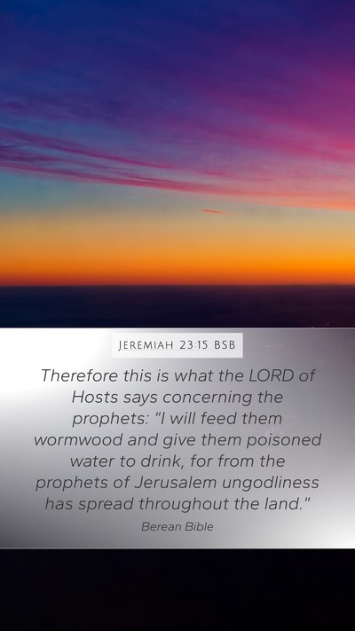 Jeremiah 23:15 BSB Bible Verse Image