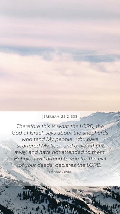 Jeremiah 23:2 BSB Bible Verse Image