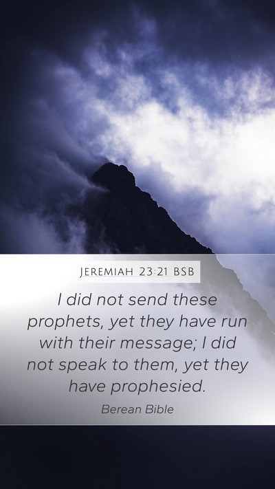 Jeremiah 23:21 BSB Bible Verse Image