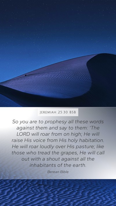 Jeremiah 25:30 BSB Bible Verse Image