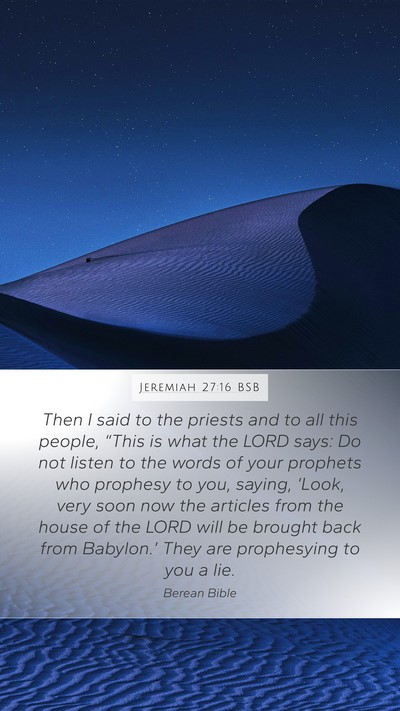 Jeremiah 27:16 BSB Bible Verse Image