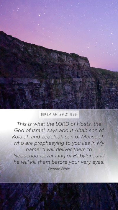 Jeremiah 29:21 BSB Bible Verse Image