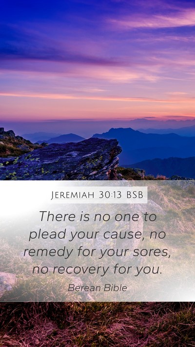 Jeremiah 30:13 BSB Bible Verse Image