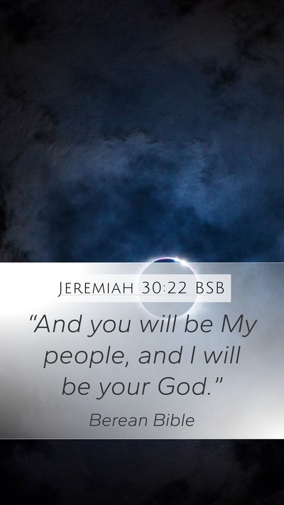 Jeremiah 30:22 BSB Bible Verse Image