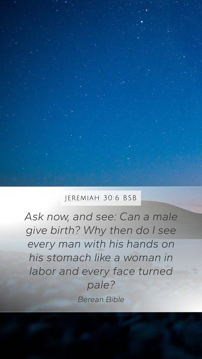 Jeremiah 30:6 BSB Bible Verse Image