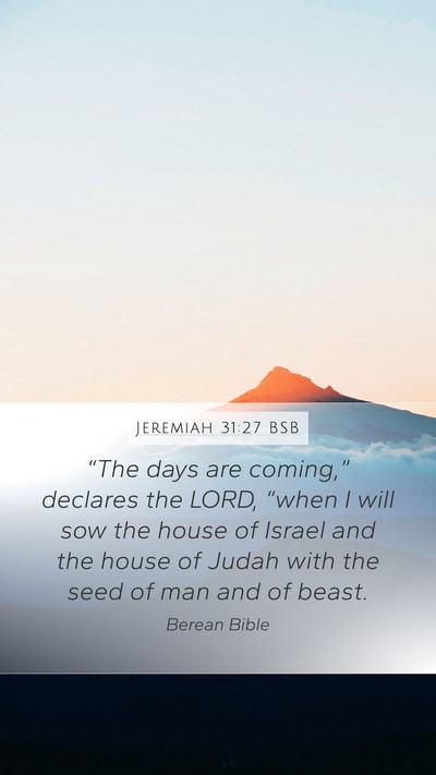 Jeremiah 31:27 BSB Bible Verse Image