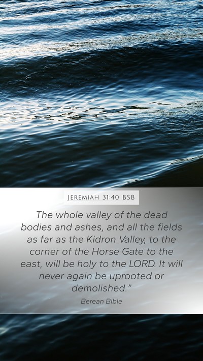 Jeremiah 31:40 BSB Bible Verse Image
