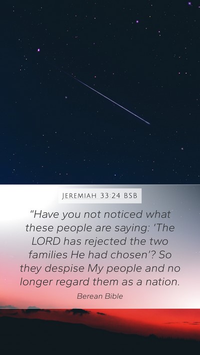 Jeremiah 33:24 BSB Bible Verse Image