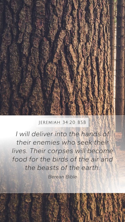 Jeremiah 34:20 BSB Bible Verse Image