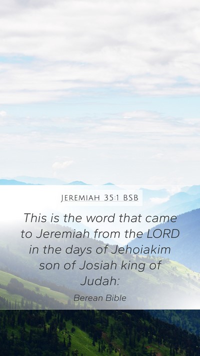 Jeremiah 35:1 BSB Bible Verse Image