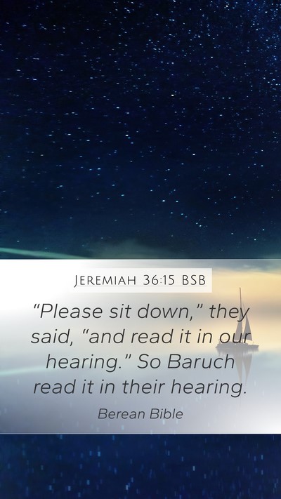 Jeremiah 36:15 BSB Bible Verse Image