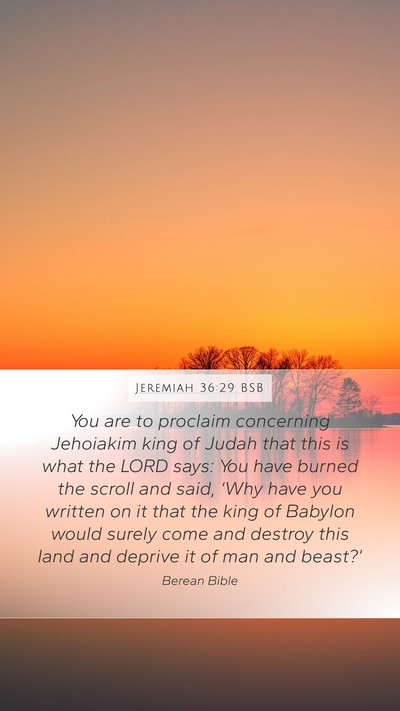 Jeremiah 36:29 BSB Bible Verse Image