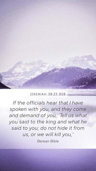 Jeremiah 38:25 BSB Bible Verse Image
