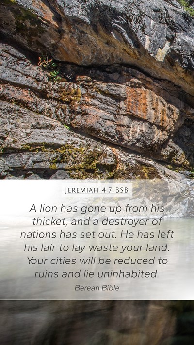 Jeremiah 4:7 BSB Bible Verse Image