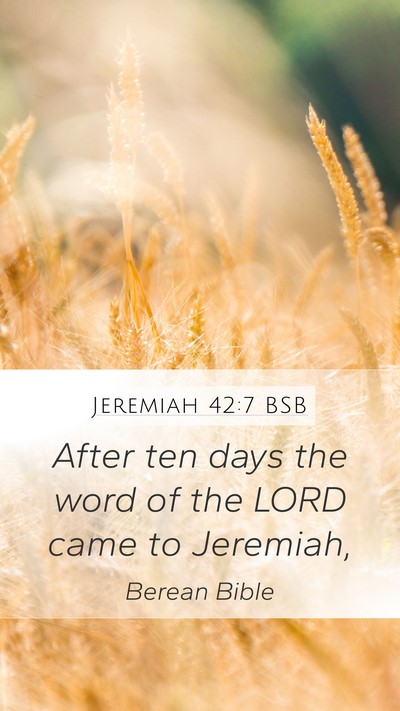 Jeremiah 42:7 BSB Bible Verse Image