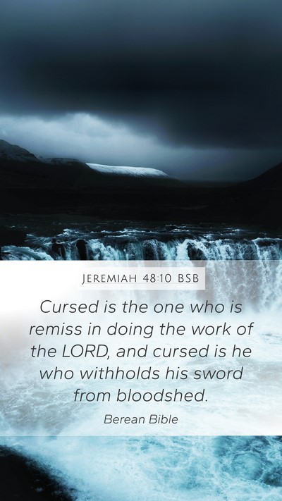 Jeremiah 48:10 BSB Bible Verse Image