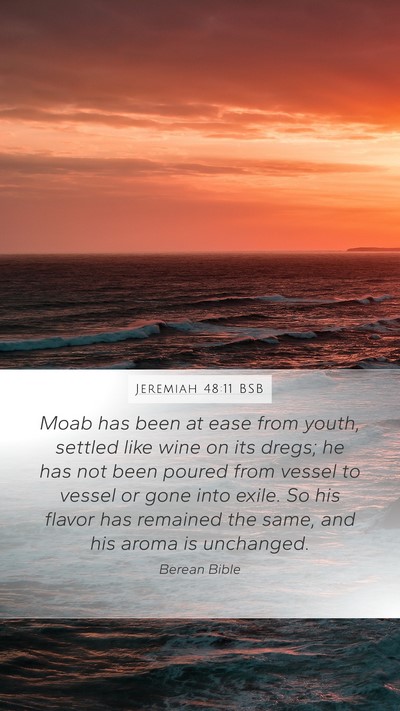 Jeremiah 48:11 BSB Bible Verse Image