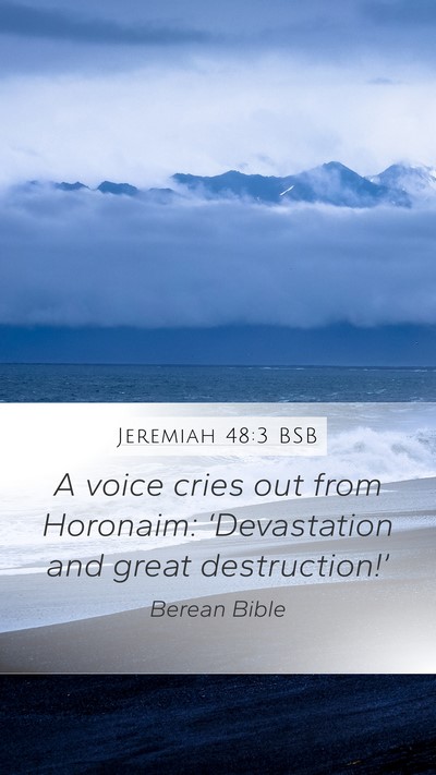 Jeremiah 48:3 BSB Bible Verse Image