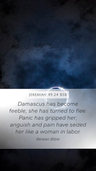 Jeremiah 49:24 BSB Bible Verse Image