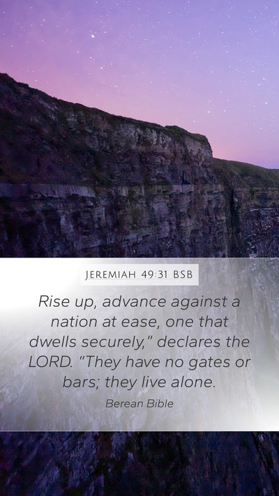 Jeremiah 49:31 BSB Bible Verse Image