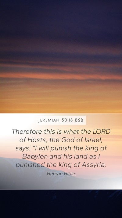 Jeremiah 50:18 BSB Bible Verse Image