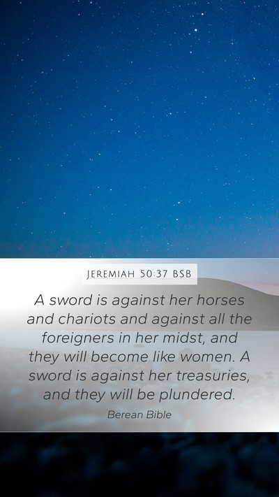 Jeremiah 50:37 BSB Bible Verse Image