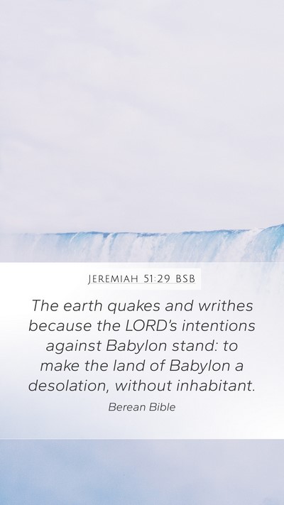 Jeremiah 51:29 BSB Bible Verse Image