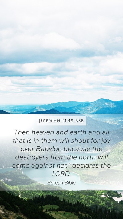 Jeremiah 51:48 BSB Bible Verse Image