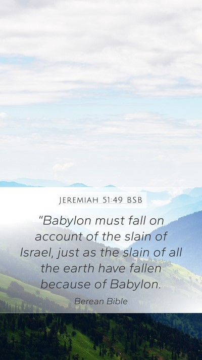 Jeremiah 51:49 BSB Bible Verse Image