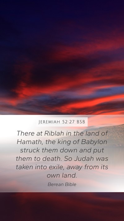 Jeremiah 52:27 BSB Bible Verse Image