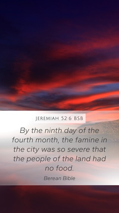 Jeremiah 52:6 BSB Bible Verse Image