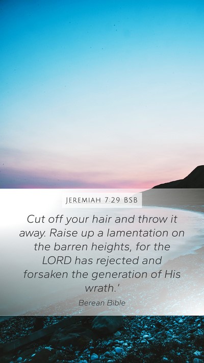Jeremiah 7:29 BSB Bible Verse Image