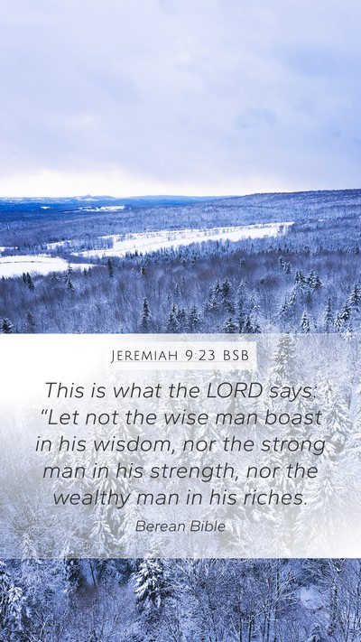 Jeremiah 9:23 BSB Bible Verse Image