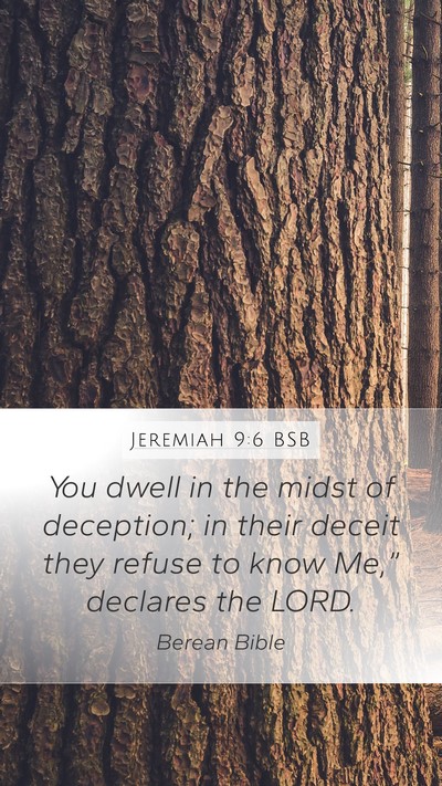 Jeremiah 9:6 BSB Bible Verse Image