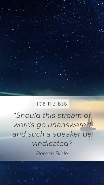 Job 11:2 BSB Bible Verse Image