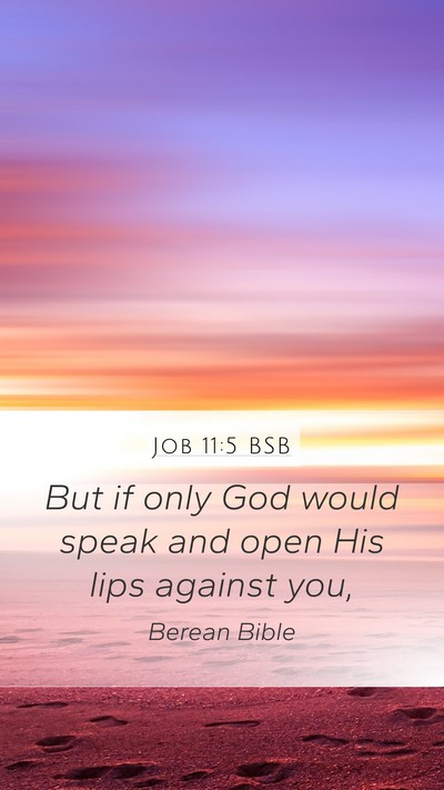 Job 11:5 BSB Bible Verse Image