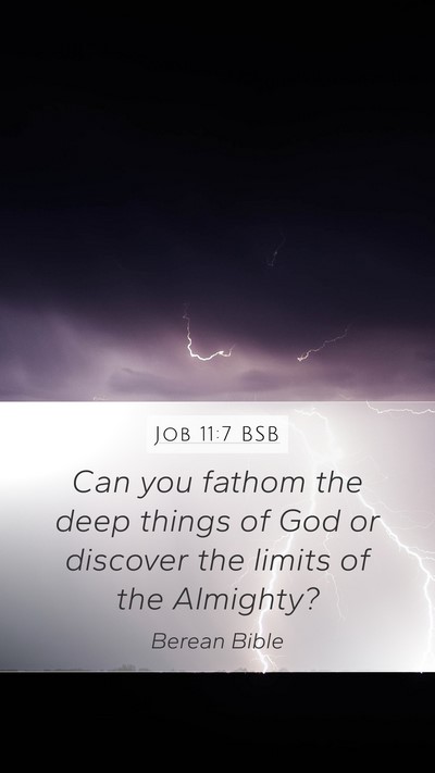 Job 11:7 BSB Bible Verse Image