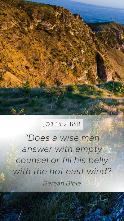 Job 15:2 BSB Bible Verse Image